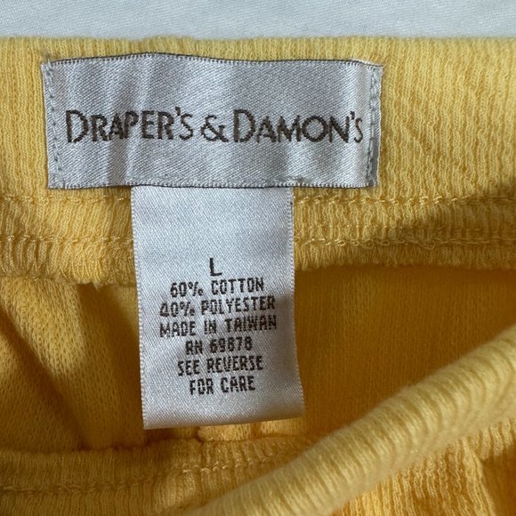 Draper's & Damon's Stretch ribbed Yellow pull on Pants side seam pockets - Picture 5 of 5